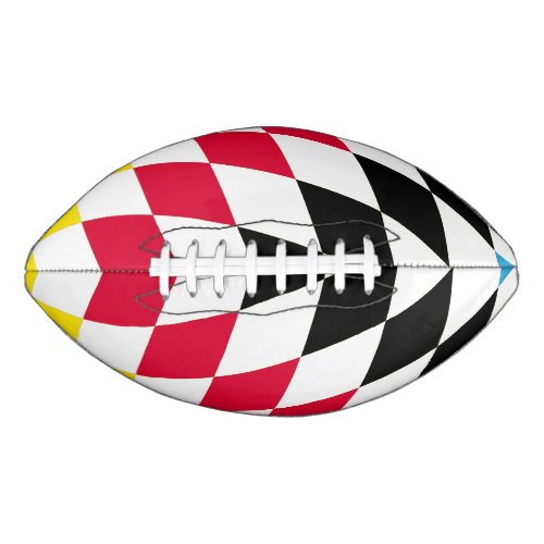 Black Red Yellow Blue Bavaria Diamond Flag Pattern Football