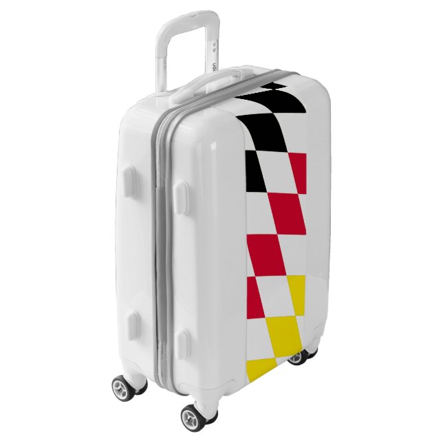 Black Red Yellow Blue Bavaria Diamond Flag Pattern Luggage (Rotated Left)