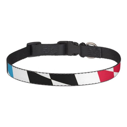 Black Red Yellow Blue Bavaria Diamond Flag Pattern Pet Collar