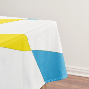 Black Red Yellow Blue Bavaria Diamond Flag Pattern Tablecloth