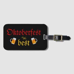 Black Red Yellow Flag Colors Beer Oktoberfest Luggage Tag