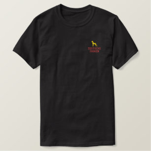 Black Red Yellow Great Dane flagged Embroidered Po T-Shirt