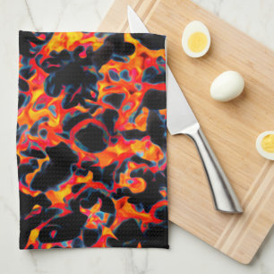 Black Red Yellow Kitchen Towel