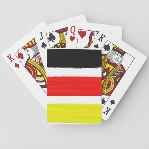 Black Red Yellow Retro Abstract Painting Poker Cards