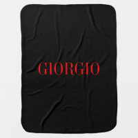 Black Red Your Name Minimalist Personal Modern