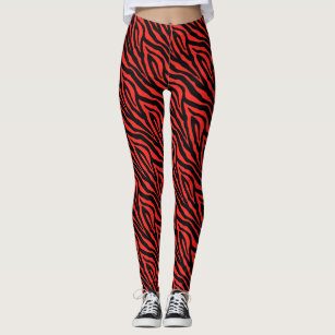 RED AND WHITE STRIPE LEGGINGS, Zazzle