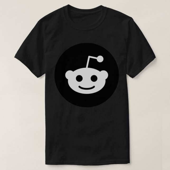 Black Reddit Logo Classic T Shirt (Design Front)