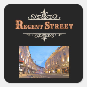 Black Regent Street Sticker