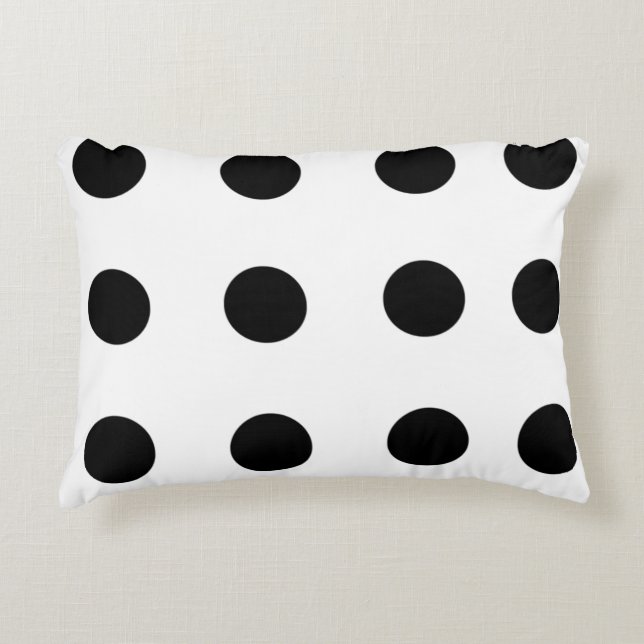 Black Repetitive Dots Accent Pillow (Front)