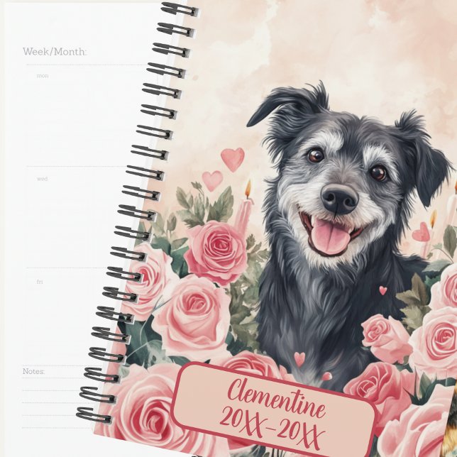 Black Rescue Mutt Dog Undated Appointment Book  Planner (Creator Uploaded)