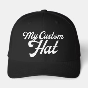 BLACK Retro 6 Panel Custom Trucker Hat Blank