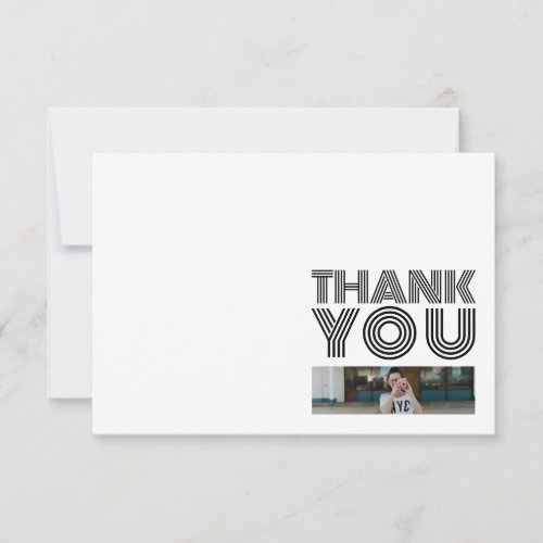 Black Retro Big Numbers Class of Thank You Card