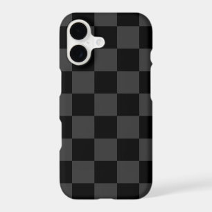 Black Retro Check iPhone 17 Case