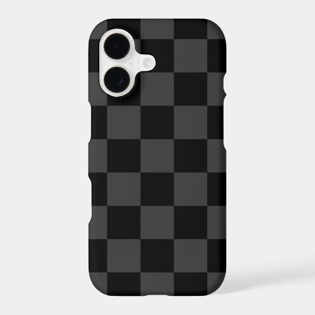 Black Retro Check Case-Mate iPhone Case (Back)