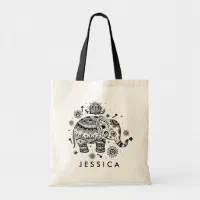 Elephant Art Tote Bag