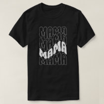 Black Retro Groovy Cute Mama Mothers Day Mom T-Shirt