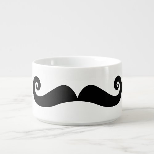 Black Retro Mustache Bowl