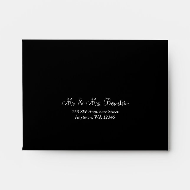 Black Return Address A2 Envelope (Front)