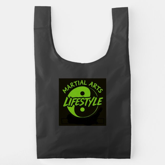 BLACK REUSABLE TOTE BAG (Back)