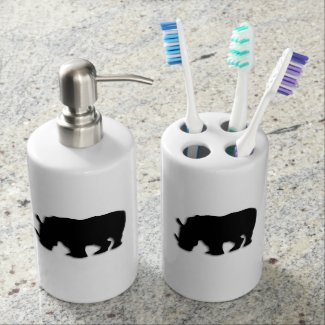 Black Rhino Bathroom Accessories Bath Accessory Set