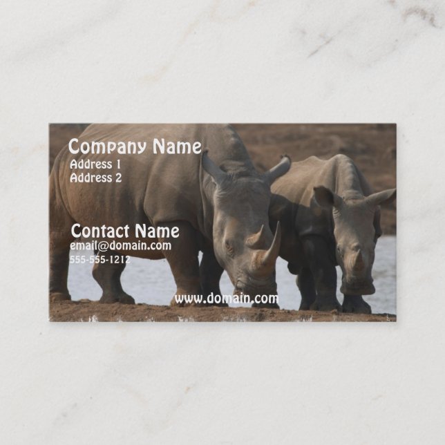 Black Rhino Business Card (Front)
