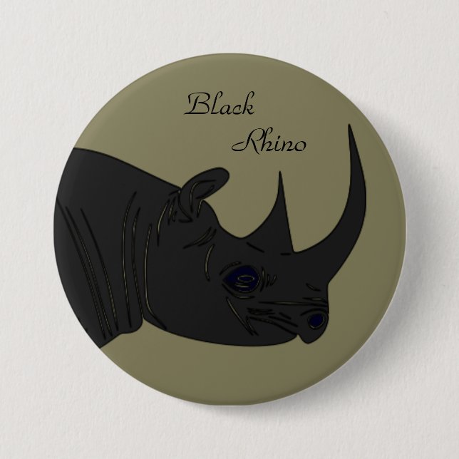 Black Rhino Button (Front)