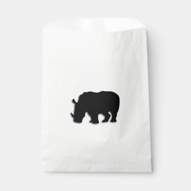 Black Rhino Favor Bag (Front)