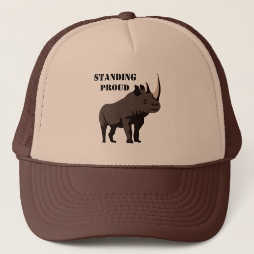 Black Rhino Standing Proud Trucker Hat