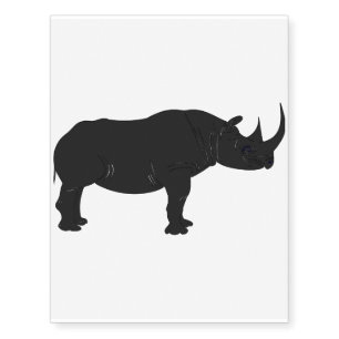 Black Rhino Tatoo Temporary Tattoos