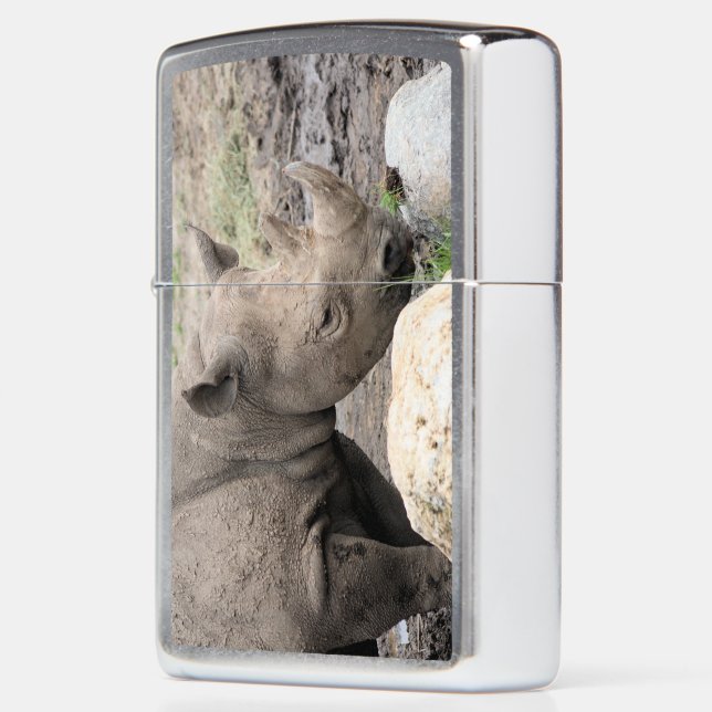 Black rhino zippo lighter | Zazzle