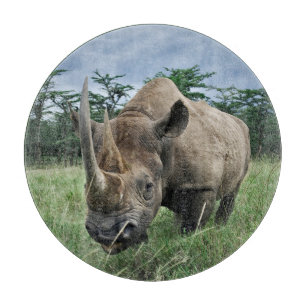 Black Rhinoceros   Kenya Cutting Board