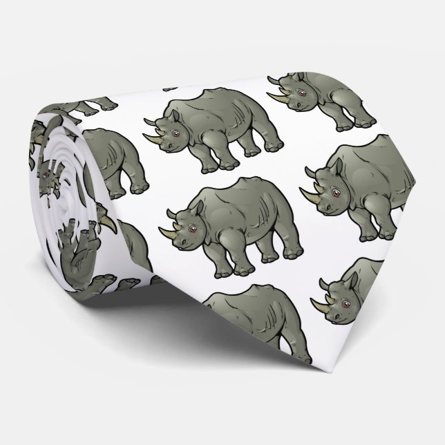 Black Rhinoceros Tie (Rolled)