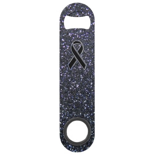 Black Ribbon Awareness Accent Decor Speed Bottle Opener