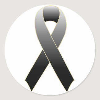 Black Ribbon Awareness Sticker
