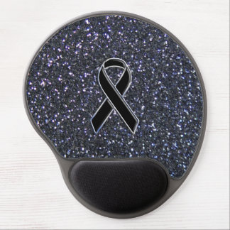 Black Ribbon Awareness Symbol Gel Mouse Pad