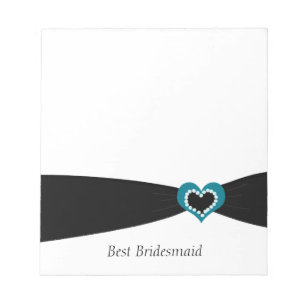 Black Ribbon Best Bridesmaid Notepad