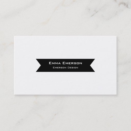 Customizable Black Ribbon Business Card