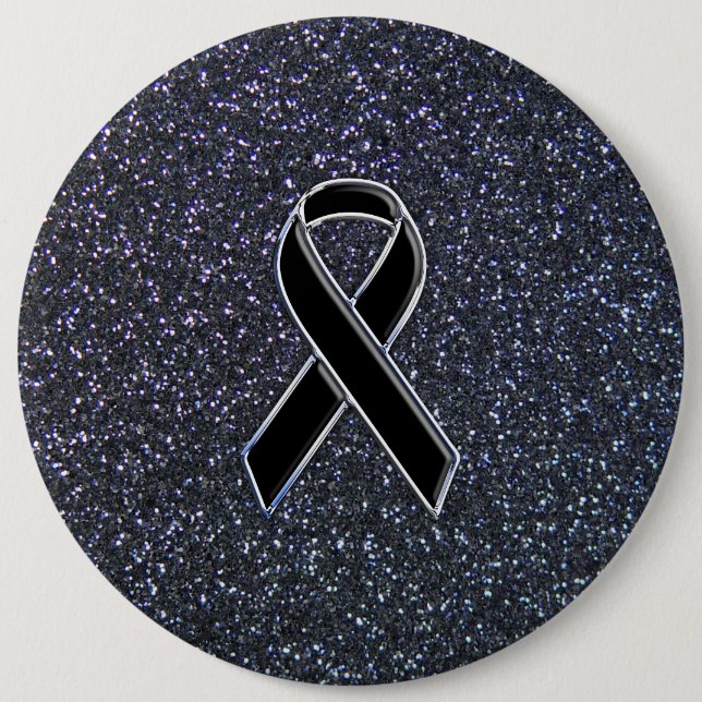 Black Ribbon Decor Button (Front)