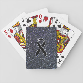 Black Ribbon Decor Playing Cards