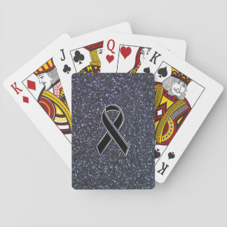 Black Ribbon Decor Poker Cards