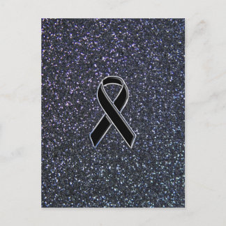 Black Ribbon Decor Postcard