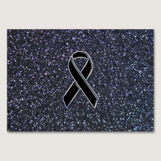 Black Ribbon Decor Table Number