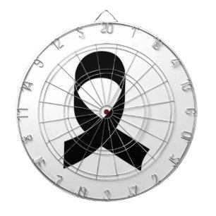 Black Ribbon Drawing Dart Board