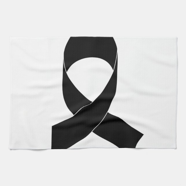 Black Ribbon Drawing Towel (Horizontal)