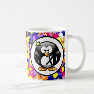 Black Ribbon Penguin Coffee Mug