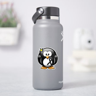 Black Ribbon Penguin Sticker