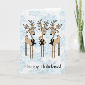 Black Ribbon Reindeer Holiday Card