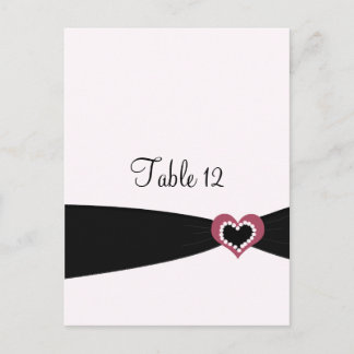 Black Ribbon Table Seating Card