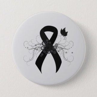 Black Ribbon with Butterfly Button