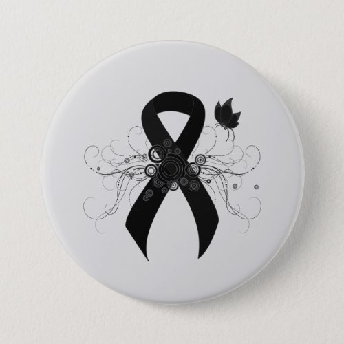 Black Ribbon with Butterfly Button